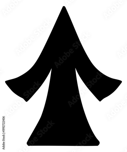 やじるし ひらべったい