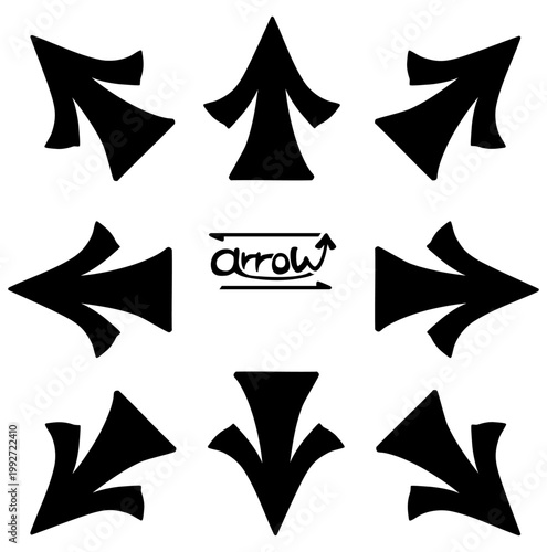 やじるしセット 四方八方 ひらべったい