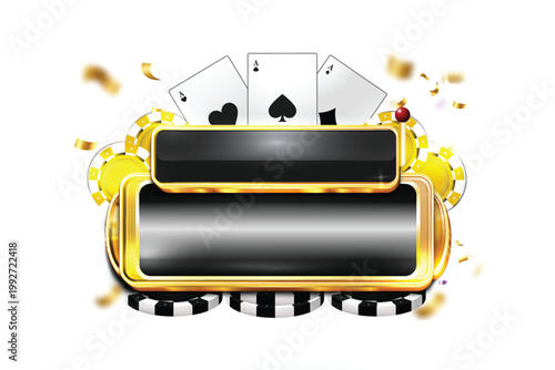 online casino poker game background editable text effect