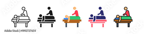 Massage Relax Multiple Style Icon Set Collection. 