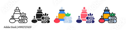Spa Multiple Style Icon Set Collection. 