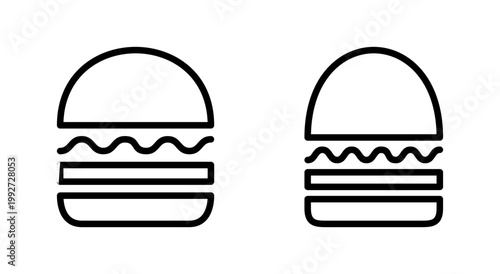Burger icon symbol for apps and websites. burger sign and symbol. hamburger