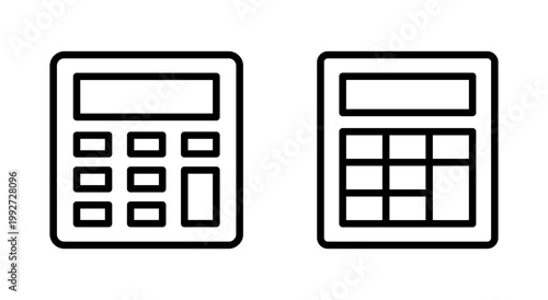 Calculator icon symbol for apps and websites. Accounting calculator sign and symbol.