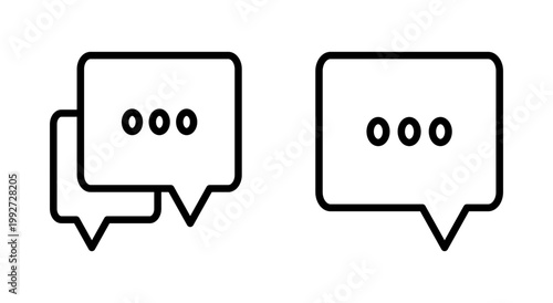 Chat icon symbol for apps and websites. speech bubble sign and symbol. comment icon. message