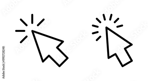 Click icon symbol for apps and websites. pointer arrow sign and symbol. cursor icon