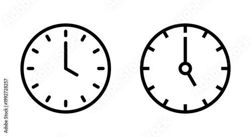 Clock icon symbol for apps and websites. Time sign and symbol. watch icon