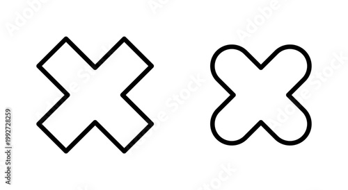 Close icon symbol for apps and websites. Delete sign and symbol. cross sign