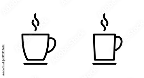 coffee cup icon symbol for apps and websites. cup a coffee sign and symbol
