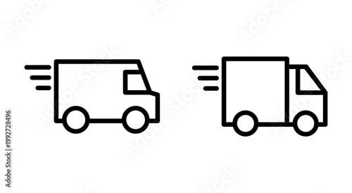 Delivery truck icon symbol for apps and websites. Delivery truck sign and symbol. Shipping fast delivery icon