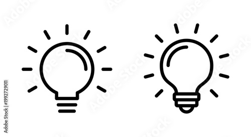 Lamp icon symbol for apps and websites. Light bulb sign and symbol. idea symbol.