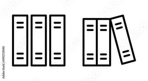 Library icon symbol for apps and websites. education sign and symbol