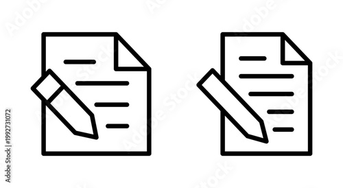 Note icon symbol for apps and websites. notepad sign and symbol