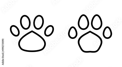 Paw icon symbol for apps and websites. paw print sign and symbol. dog or cat paw