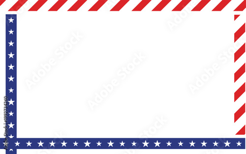 USAモチーフのシンプル背景フレーム