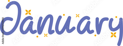 January Simple Lettering