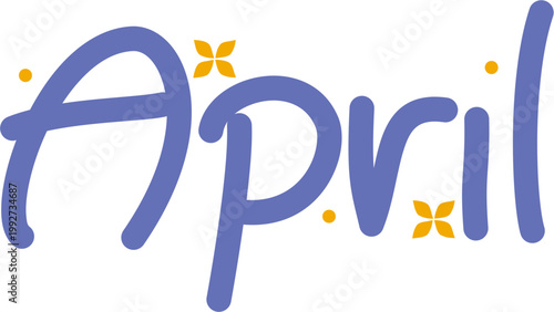 April Simple Lettering