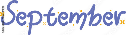 September Simple Lettering