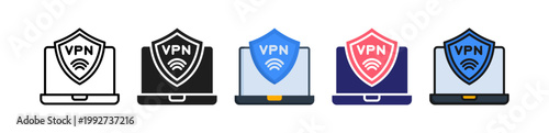 Vpn Multiple Style Icon Set Collection. 