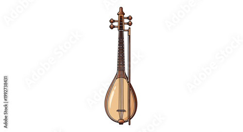Saz string instrument provides a traditional melody for musical culture.