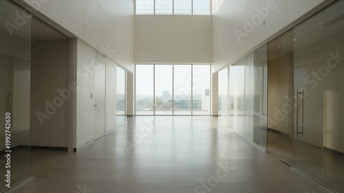 Empty modern office interior space.