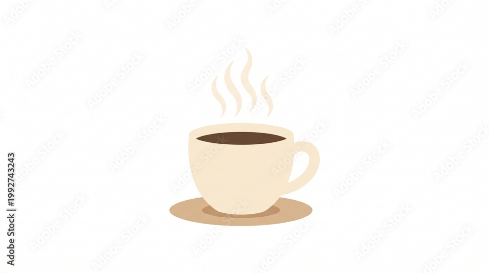 Obraz premium cup of coffee on a white background