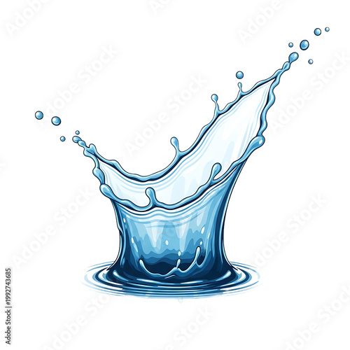 Splashing Water Droplet Liquid Motion.