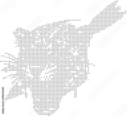dither earth dotted world shape abstract vector global map halftone