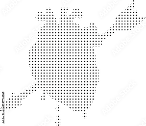 heart dither political geometric concept map geography