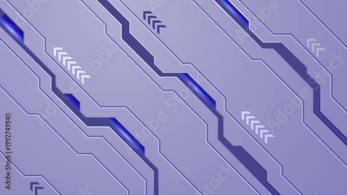 Abstract Futuristic Sci-Fi Circuit Board Pattern with Blue LED Lights, Clean Tech Background