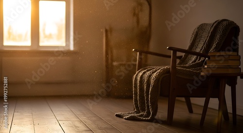 Warm sunlight spills through a window