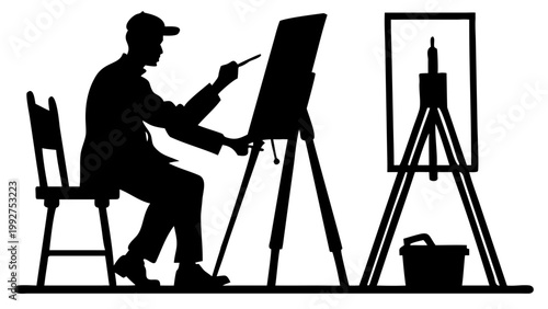 silhouette of a photographer with camera