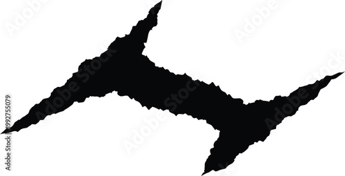 Jagged zigzag shape with torn edges graphic