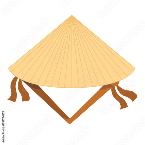 Illustration of a traditional Vietnamese conical hat.