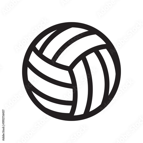 Volley ball icon vector sign and symbol isolated on white background