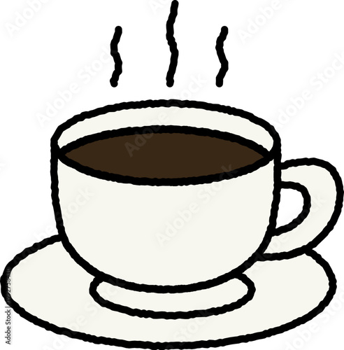 americano cafe hot coffee cup vector