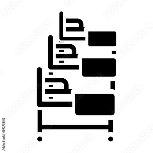 Hospital Ward Vector Glyph Icon Design