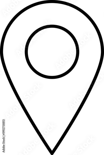 Map Pin Location Pointer Outline Icon