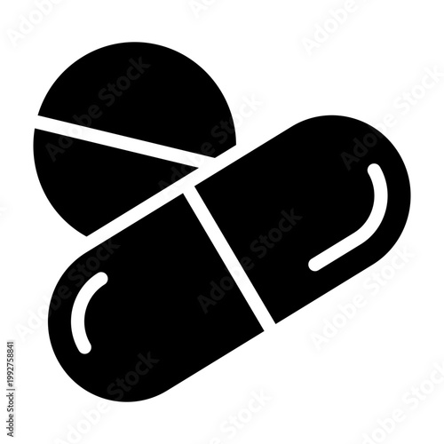 Pills Vector Glyph Icon Design
