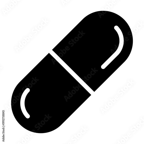Capsule Vector Glyph Icon Design