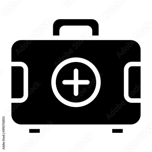 First Aid Kit Vector Glyph Icon Design