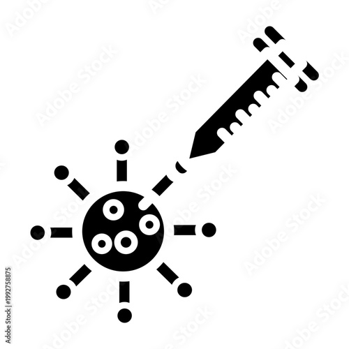 Vaccination Drive Vector Glyph Icon Design