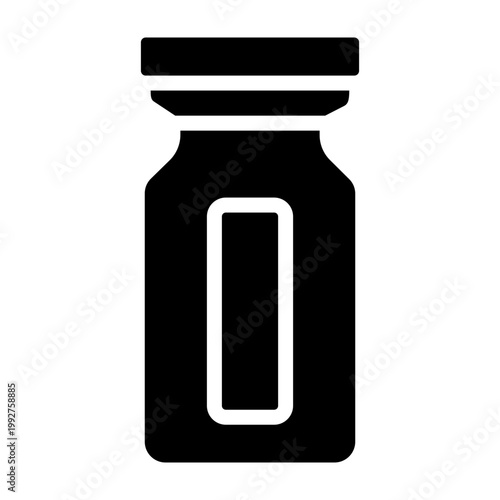 Vaccine Bottle Vector Glyph Icon Design
