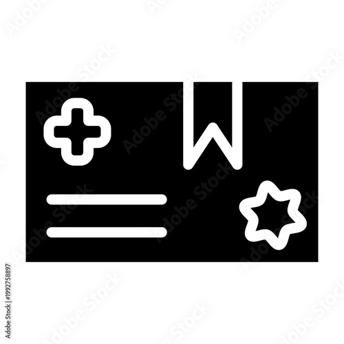 Nursing Diploma Vector Glyph Icon Design