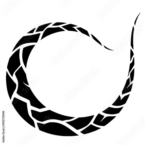 Cracked tail silhouette