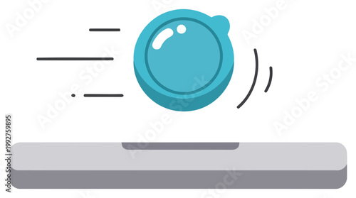 Notification bell icon glossy minimal vector illustration for alert interface use