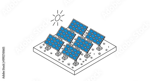 Solar Panels Generating Clean Energy Under Sunlight.