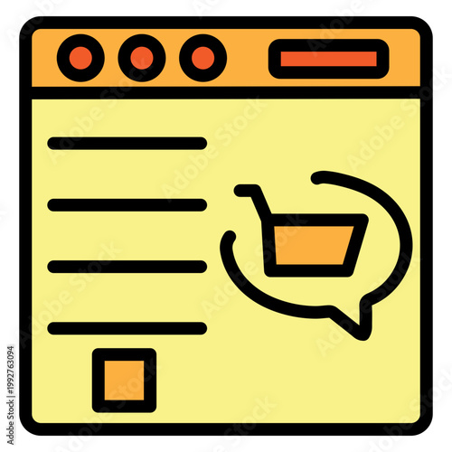 Virtual Marketplace Vector Filled Icon Design