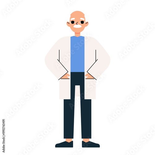 Scientist Presenter Character Illustration