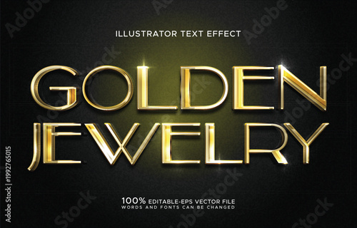 luxury golden jewelry text effect