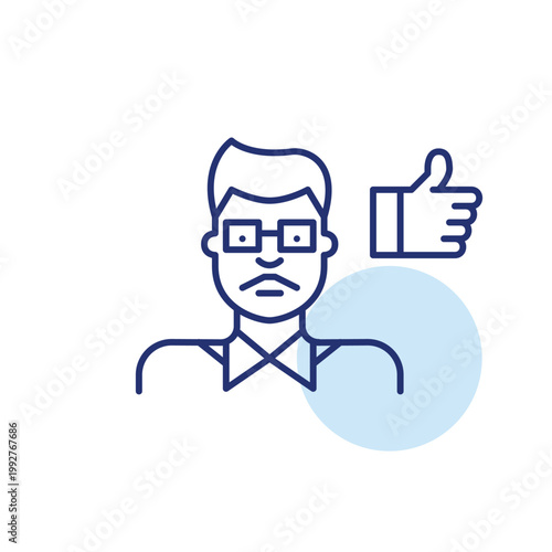 Indian man user avatar. Profile satisfaction, account rating. Trusted feedback. Pixel perfect, editable stroke vector icon
